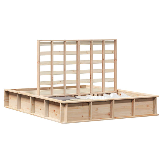 vidaXL Bed Frame Brown 150 x 200 cm Solid Pine Wood 2