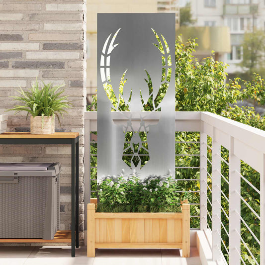 Garden Privacy Screen Silver 50 x 140 cm Galvanised Steel Animal