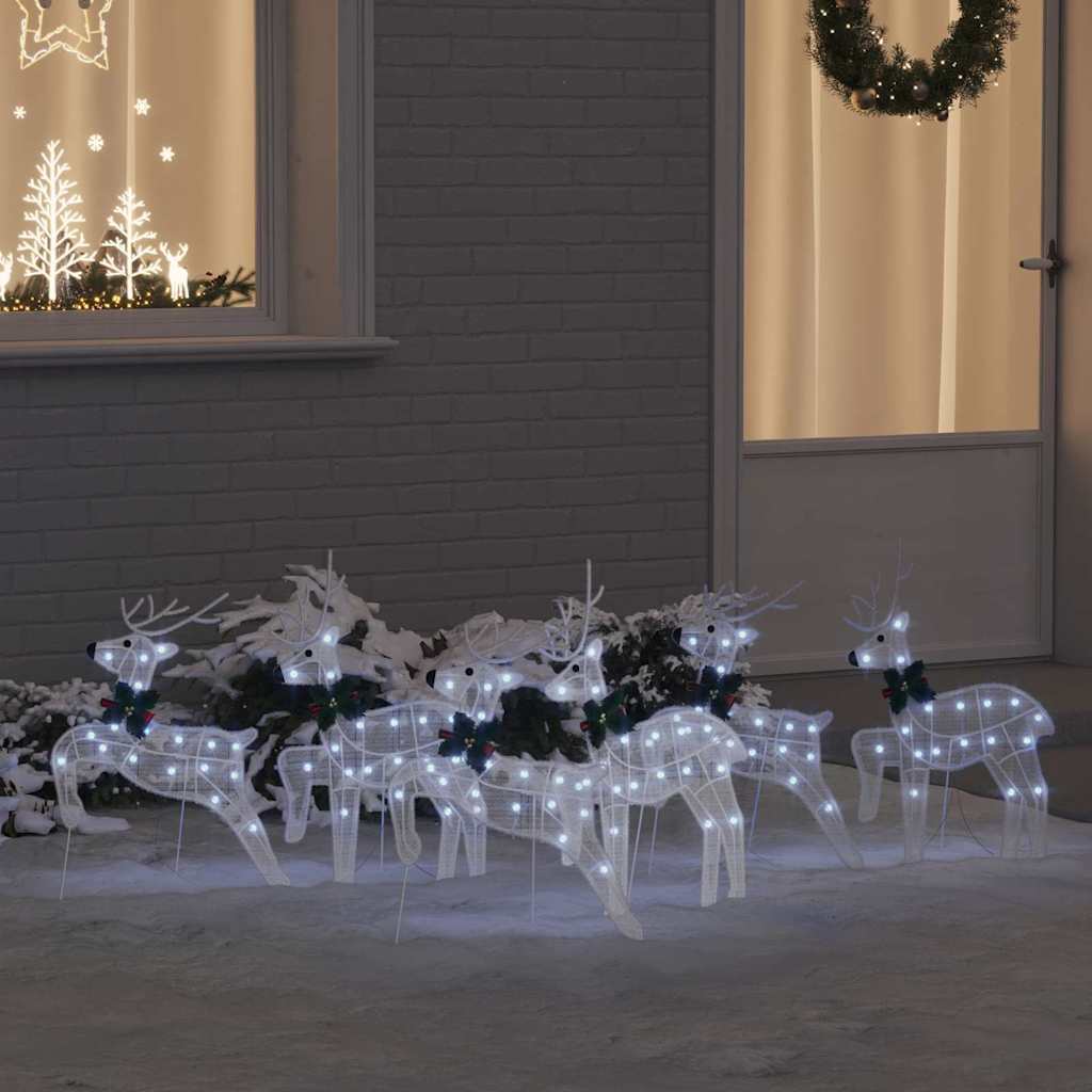 Christmas Reindeer Cold White White fabric 6