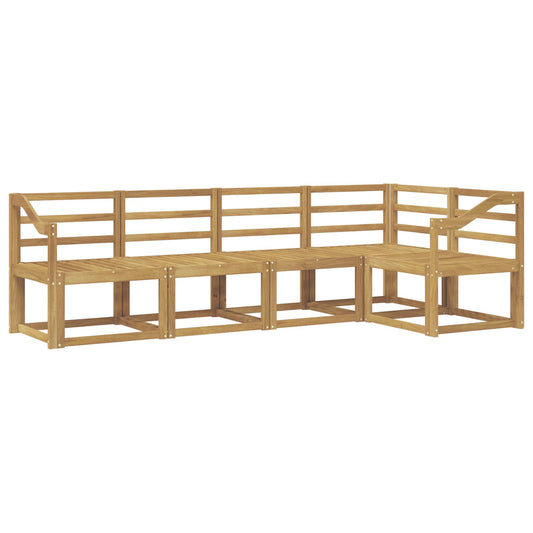 vidaXL Outdoor Sofa Set 5 pcs White Solid Acacia Wood 2
