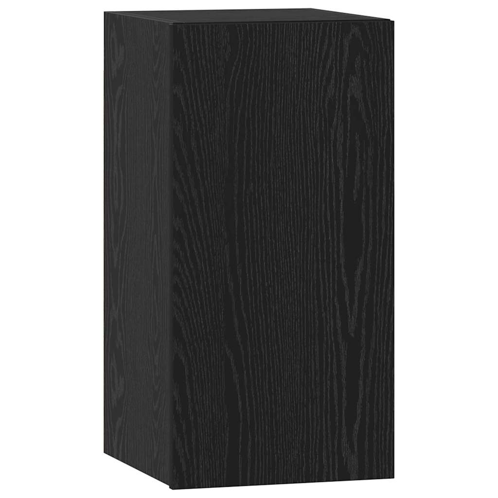 vidaXL TV Cabinet Set 7 pcs Black Oak Engineered Wood 6