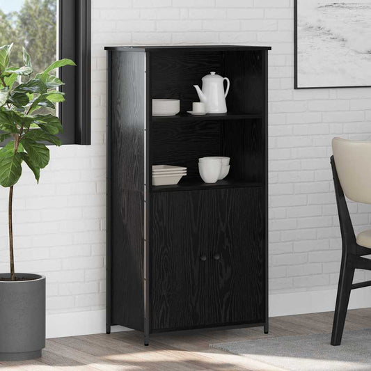 Highboard Engineered Wood Black oak 121.5 cm 36 cm