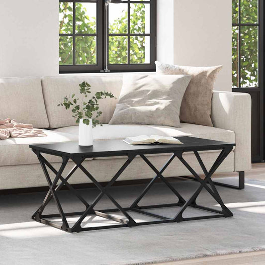 Coffee Table 100x49x40 cm Engineered Wood Black oak