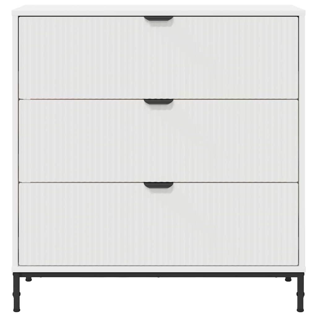 Sideboard 79.5 x 33 x 82 cm Engineered Wood White
