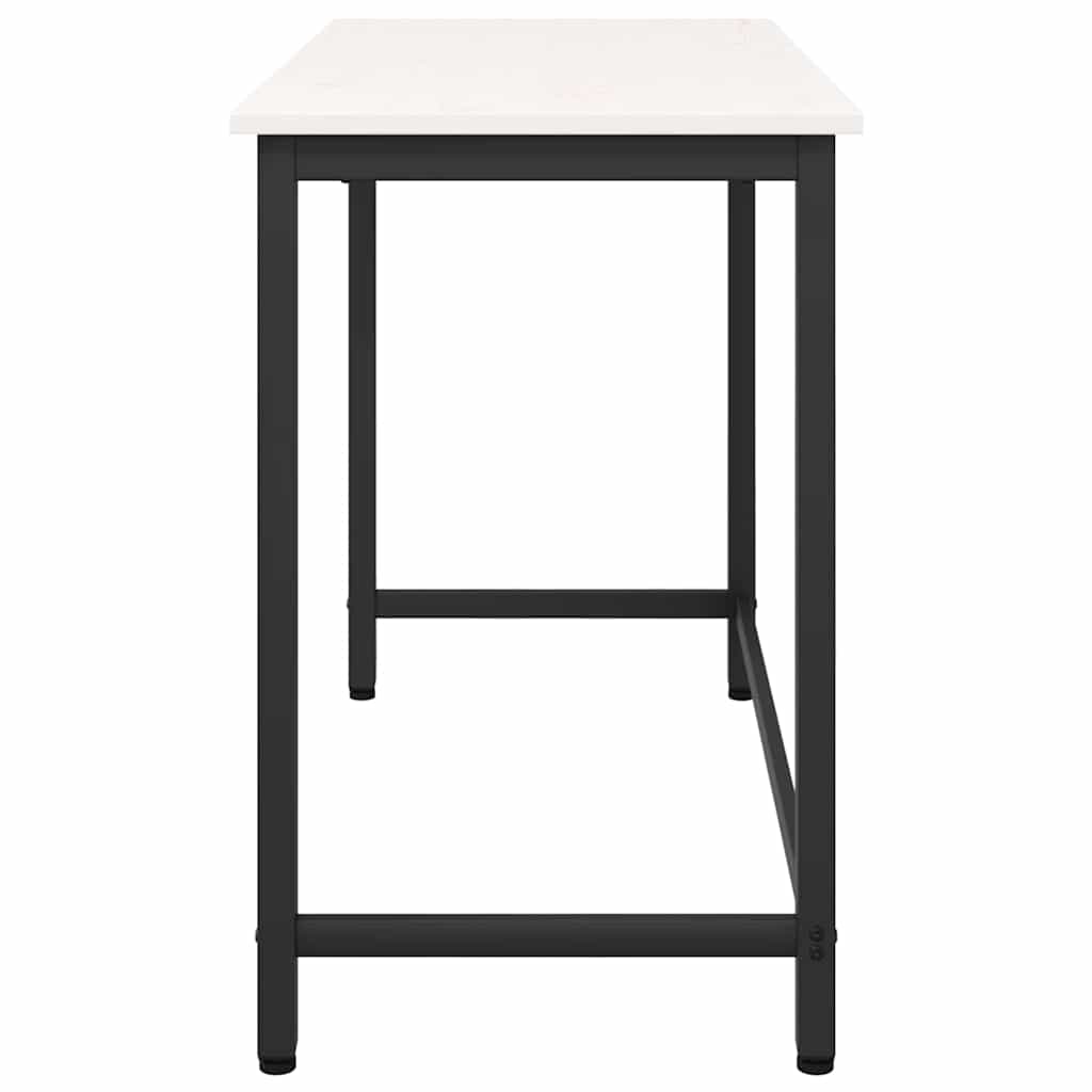 Table Engineered Wood and Steel White 100 x 50 x 77 cm