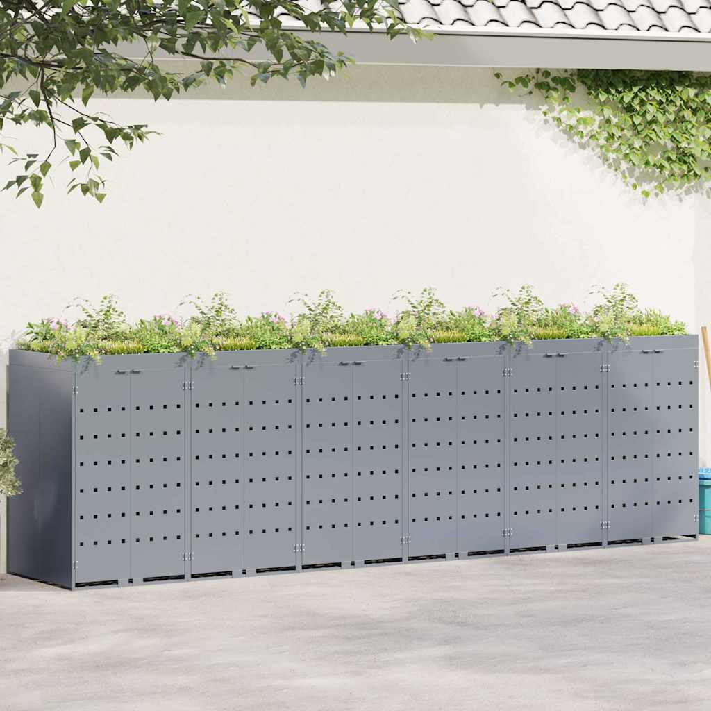 vidaXL Wheelie Bin Storage with Planter Roof for Single 240L Bin Planter Top