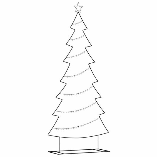 Metal Christmas Tree with Stand KUOPIO Steel Black 210 cm