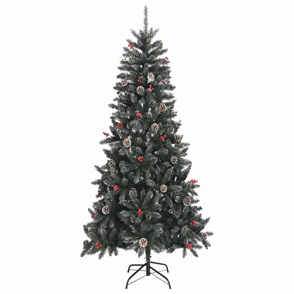 vidaXL Artificial Christmas Tree with 300 LEDs with Stand Green 240 cm 6