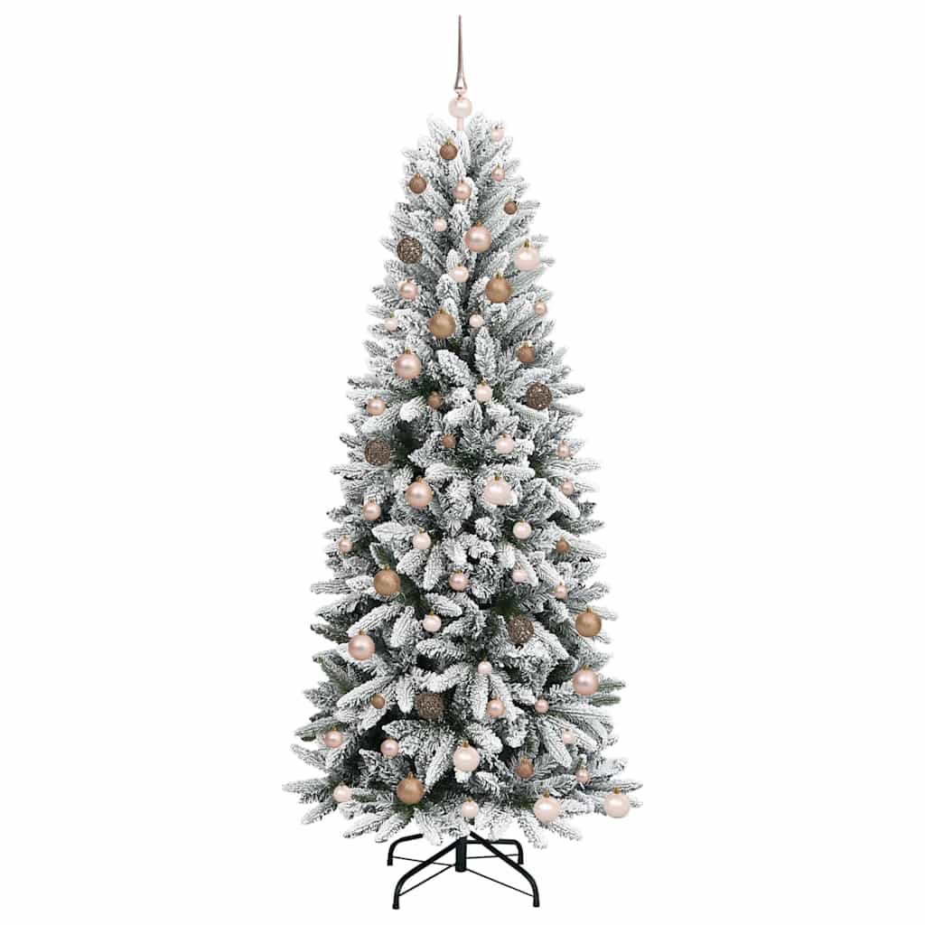 vidaXL Artificial Christmas Tree White 210 cm 4
