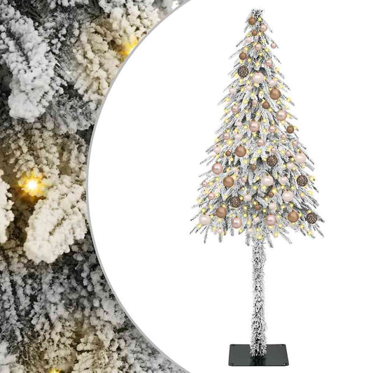 vidaXL Christmas Tree with 300 LEDs White 180 cm PE and Steel 2
