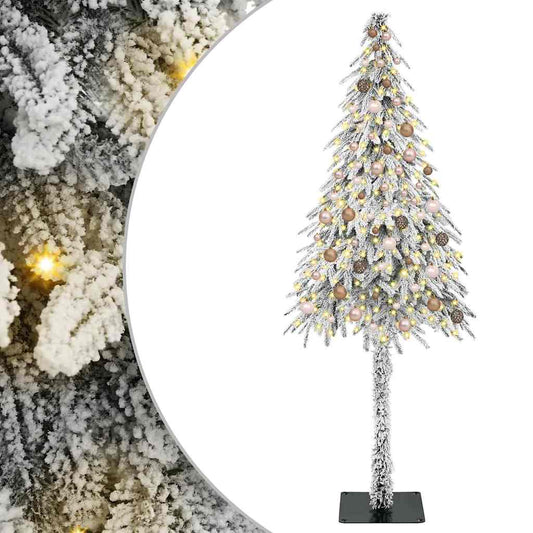 vidaXL Christmas Tree with 300 LEDs White 210 cm PE and Steel 2