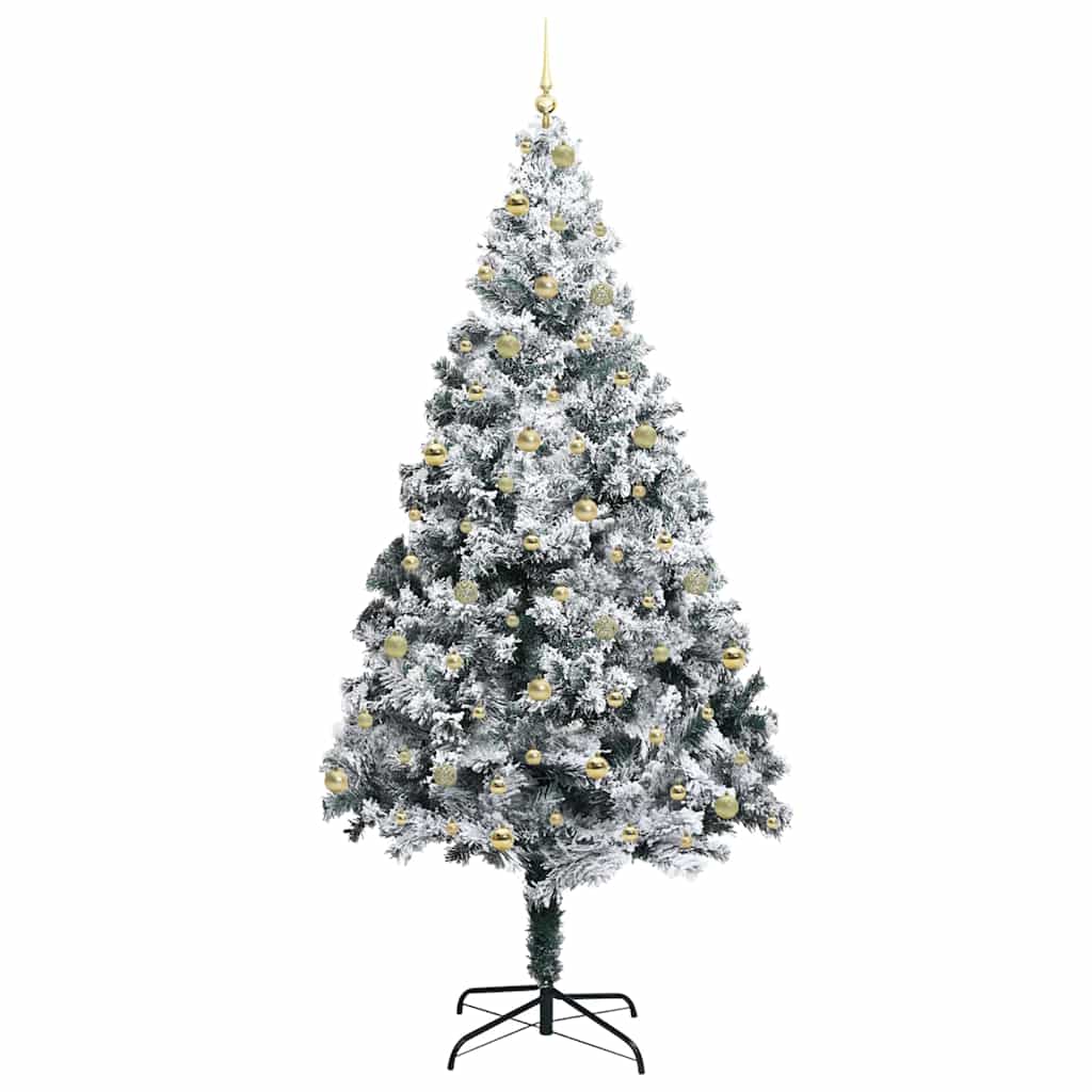 vidaXL Artificial Christmas Tree with 300 LEDs with Stand White 240 cm 4