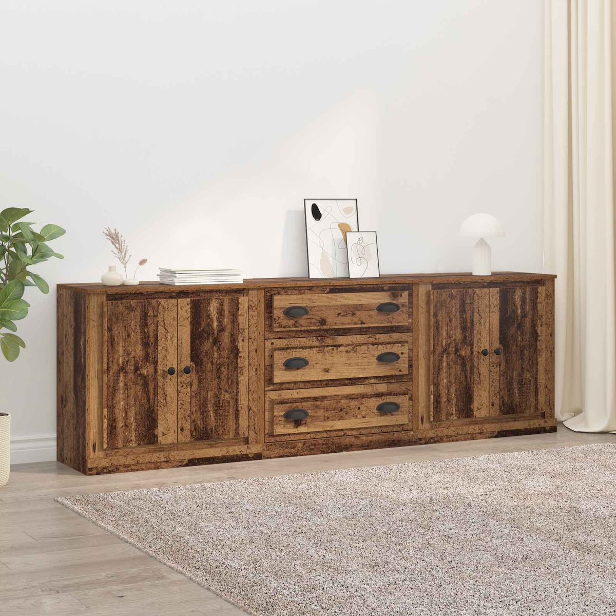 vidaXL Sideboards 3 pcs Engineered Wood