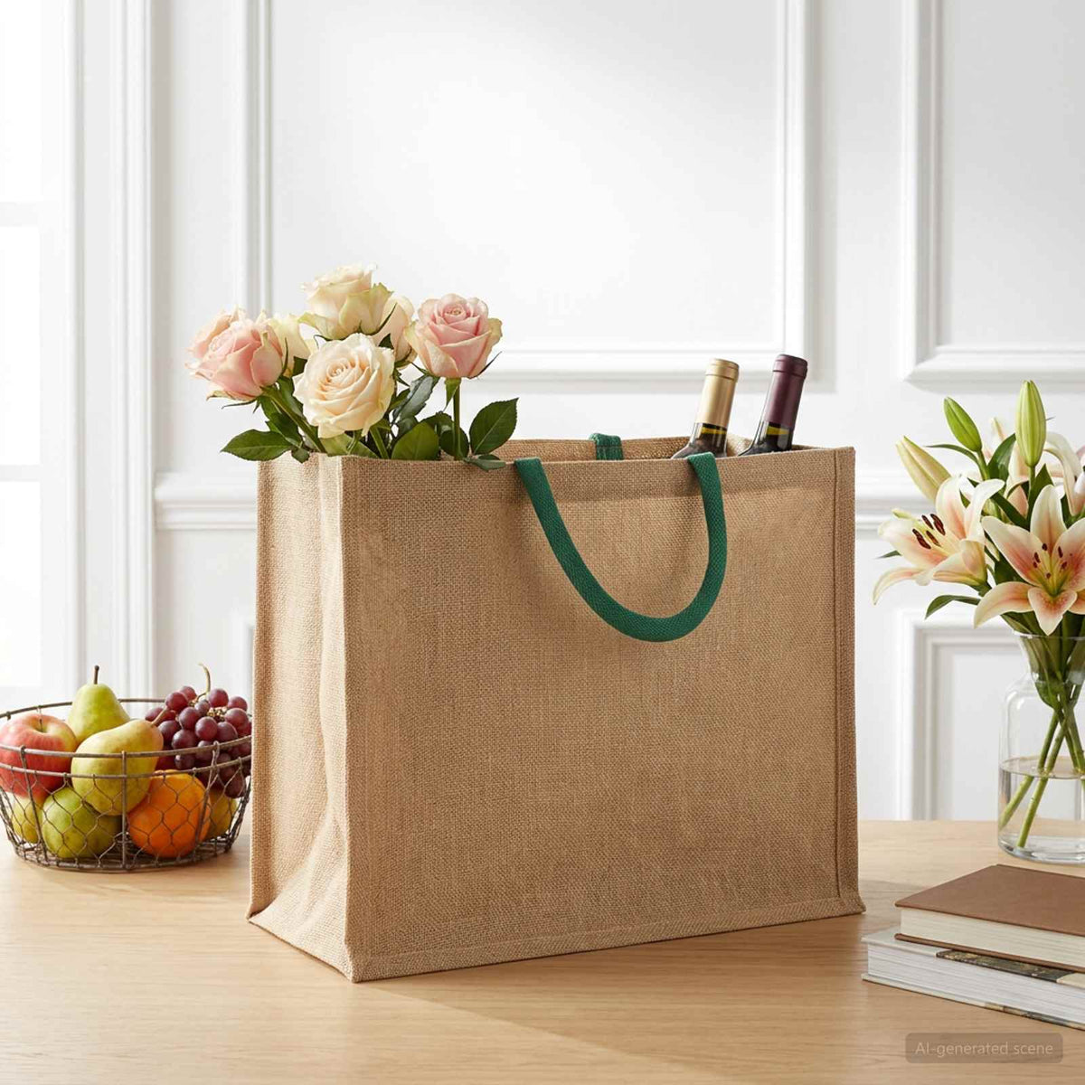 vidaXL Jute Handbags 42 x 33 x 19 cm