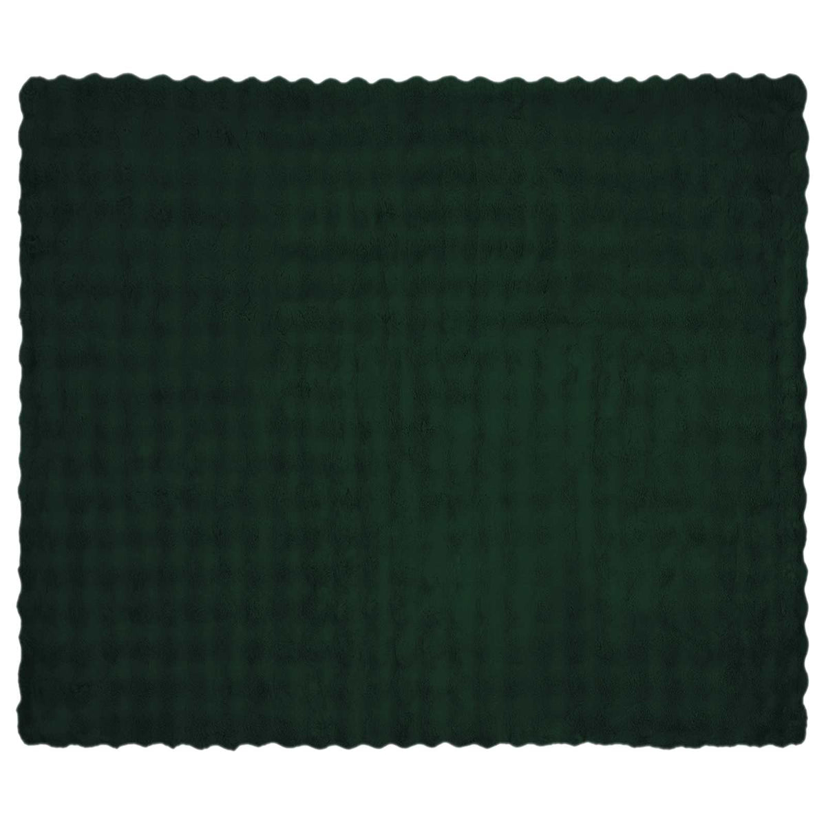 vidaXL Anti-Slip Faux Rabbit Fur Blanket Olite 4 pcs Dark Green 6