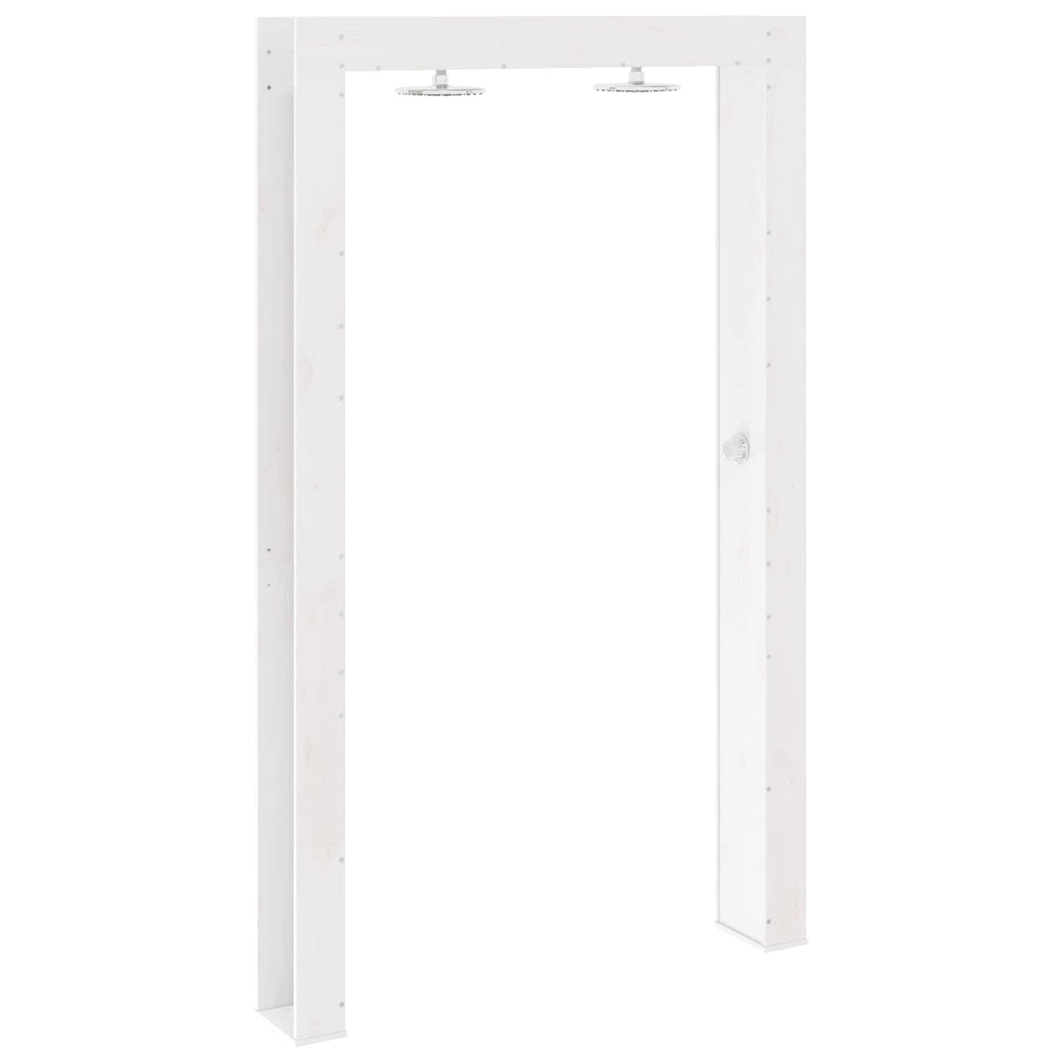 vidaXL Outdoor Shower 226 cm Solid Pine Wood and Stainless Steel White 6