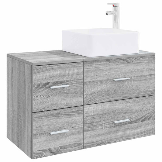 vidaXL Bathroom Furniture Set 2 pcs Grey Sonoma Engineered Wood 2