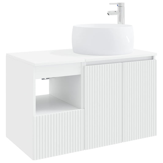 vidaXL Bathroom Furniture Set 2 pcs White Engineered Wood 2