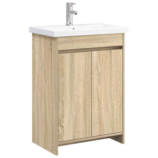 vidaXL Bathroom Furniture Set Sonoma Oak 81 x 40 x 84.5 cm 2
