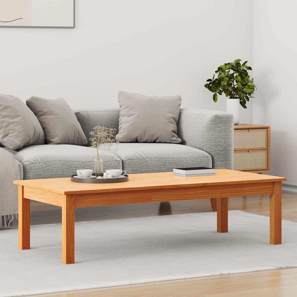 Coffee Table Solid Wood Pine Height 30 cm Wax brown