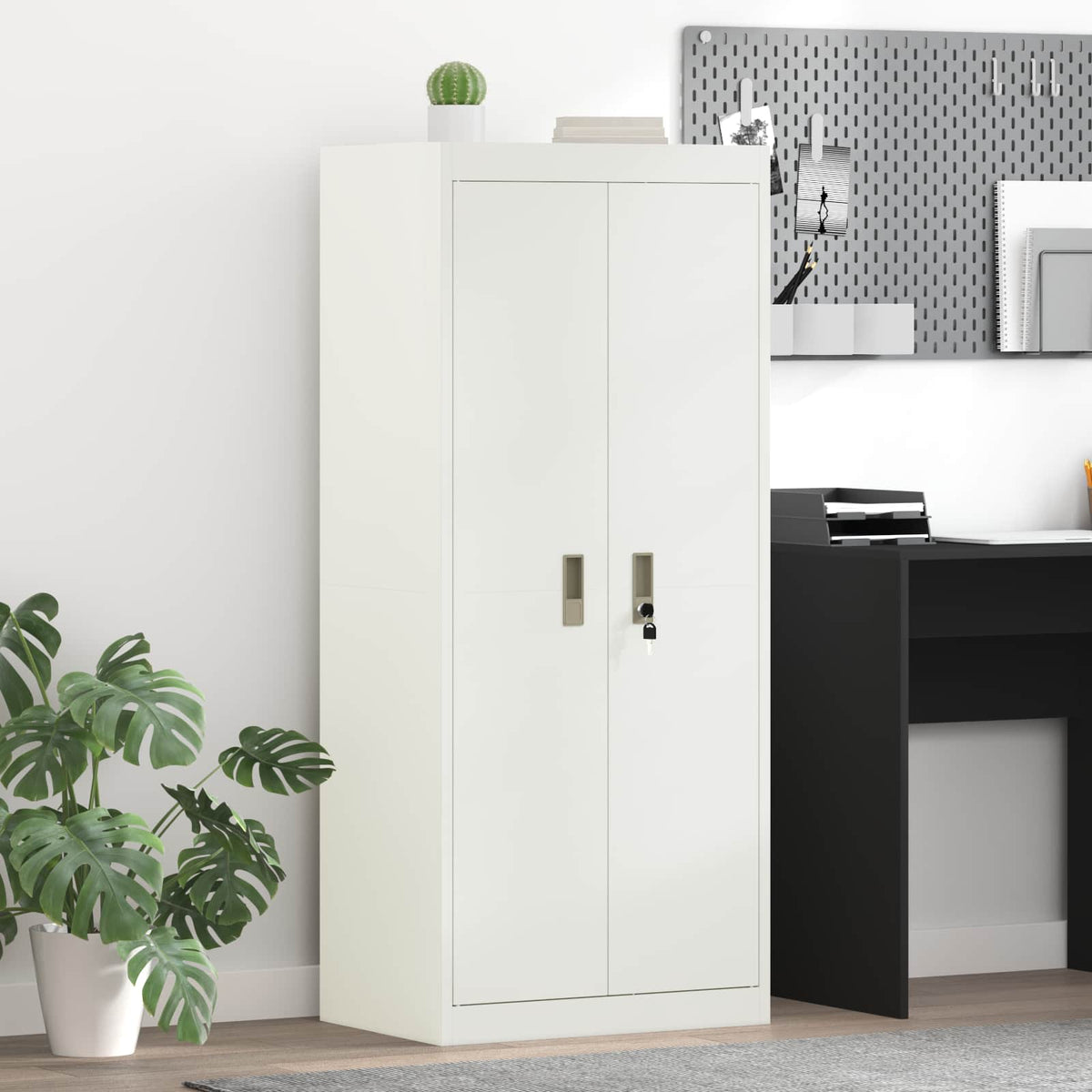 vidaXL Storage Cabinet Steel Width 60 cm White