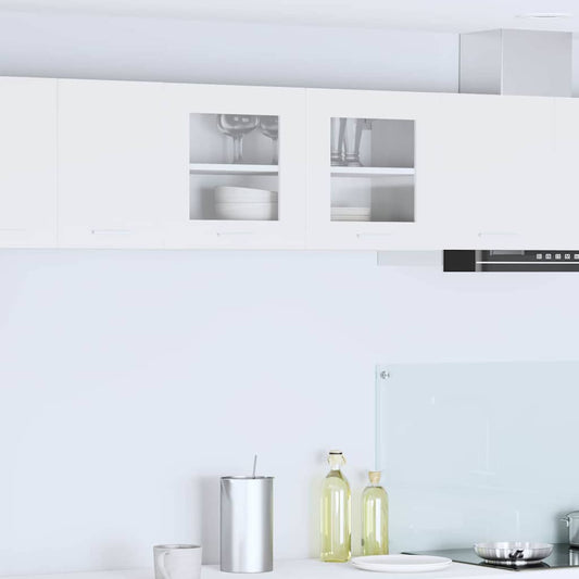 Hanging Cabinet with Door 2 pcs 40 x 31 x 40 cm White 1x hanging glass cabinet (2 doors) 80 cm wide 40 cm high