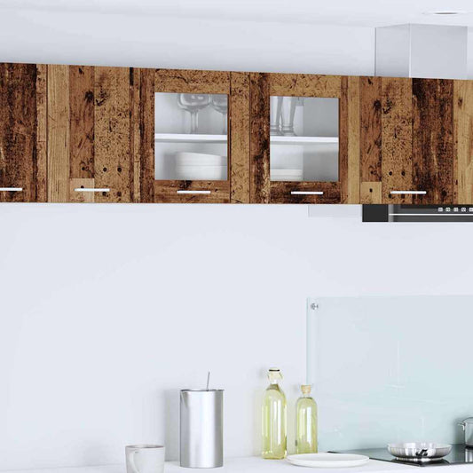 Hanging Cabinet and White 80 x 31 x 40 cm Old Wood 1x hanging glass cabinet (2 doors) 80 cm wide 40 cm high