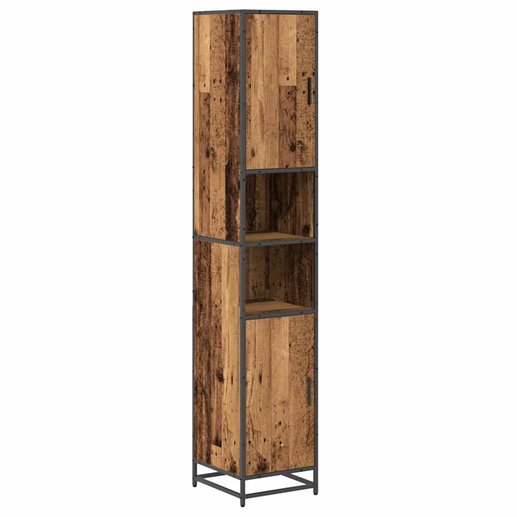 vidaXL Bathroom Furniture Set 3 pcs Old Wood Engineered Wood 6