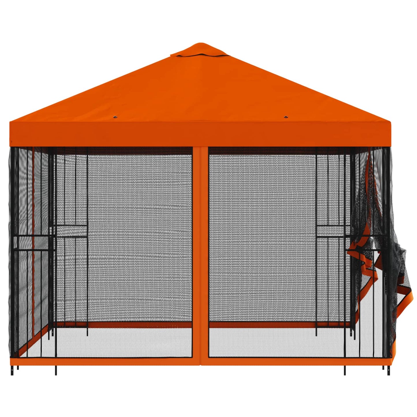 vidaXL Garden Gazebo with Sidewalls 3 x 3 m Orange Polyester and Steel 6