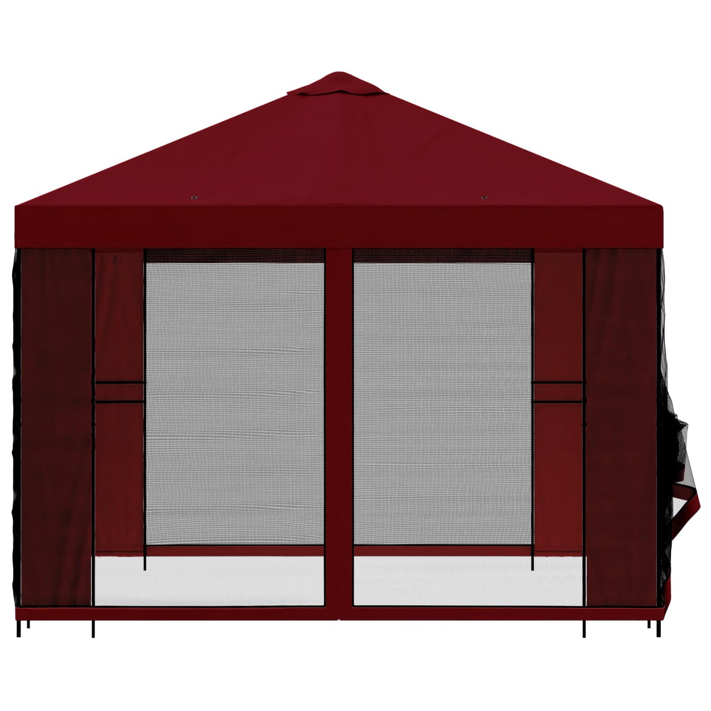 vidaXL Garden Gazebo with Sidewalls 3 x 3 m Burgundy 6