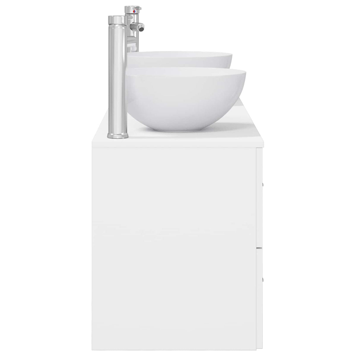 vidaXL Bathroom Cabinet Set 3 pcs White 129 x 35 x 80 cm 6