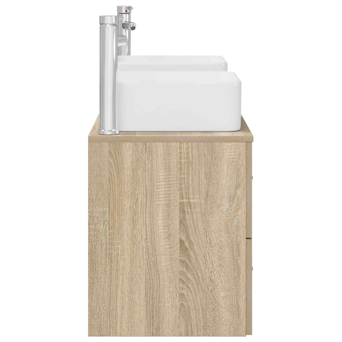 vidaXL Bathroom Cabinet Set 3 pcs Sonoma Oak 129 x 41 x 80 cm 6