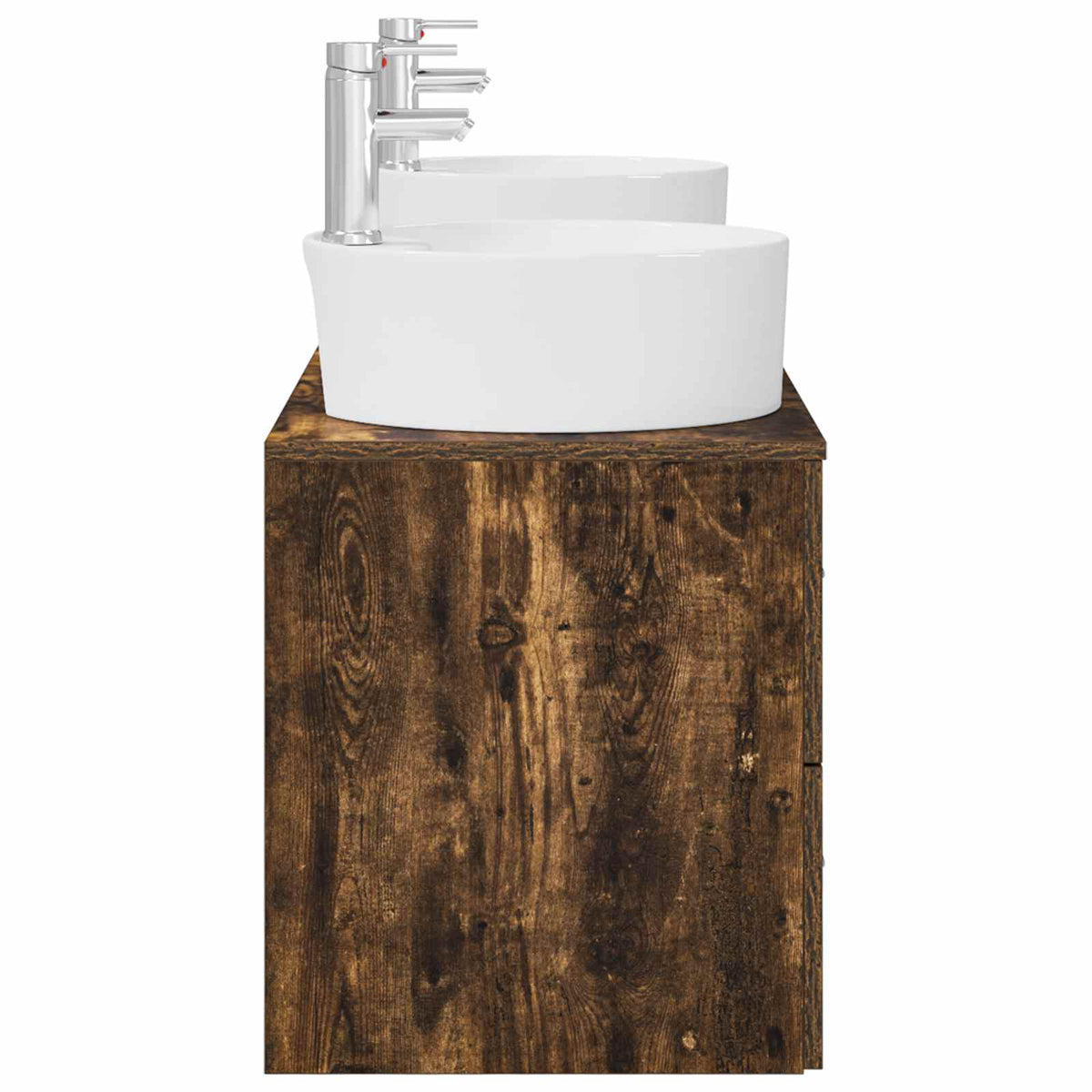 vidaXL Bathroom Cabinet Set 3 pcs Smoked Oak 161.5 x 44.5 x 82 cm 6