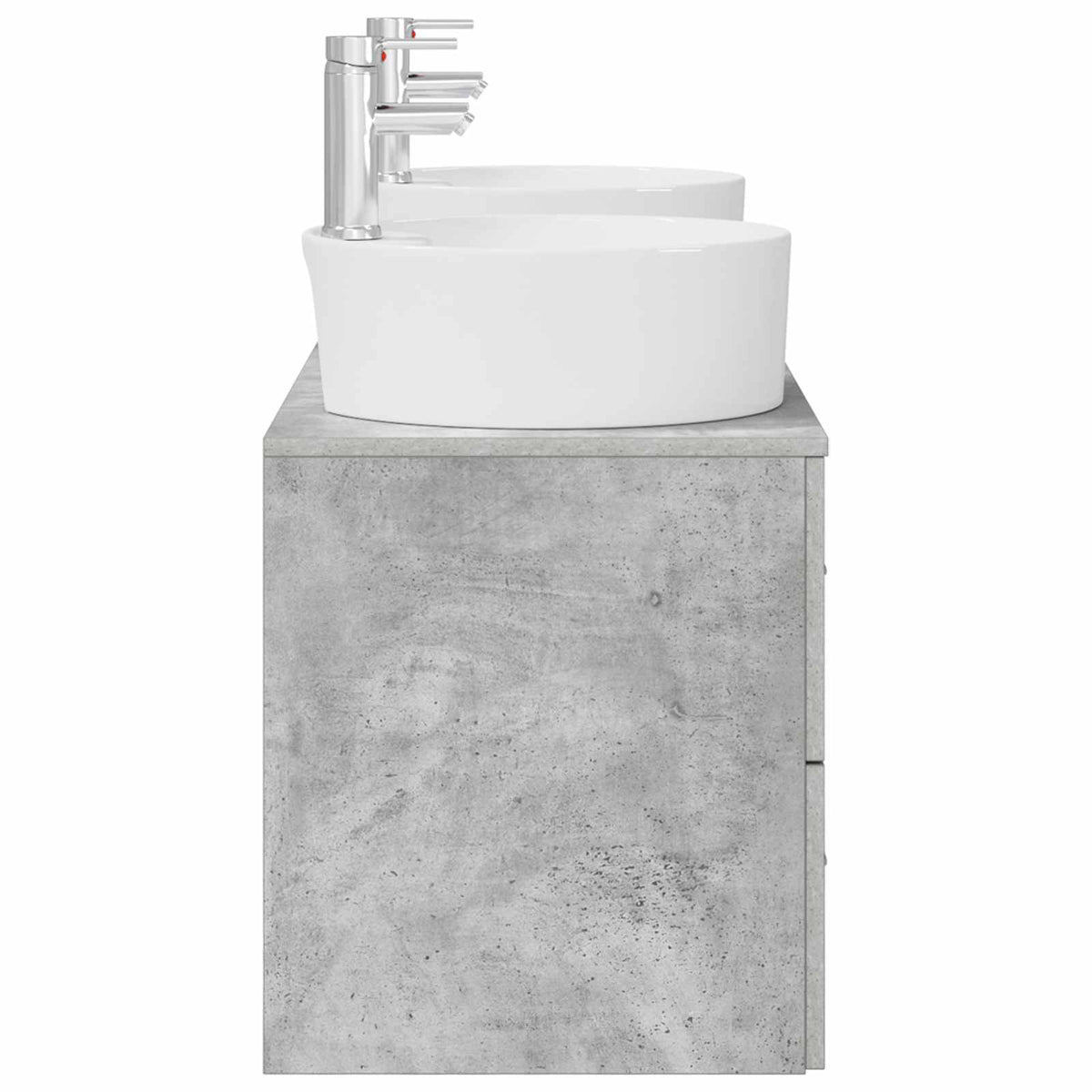 vidaXL Bathroom Furniture Set 3 pcs Concrete Grey 129 x 44.5 x 80 cm 6