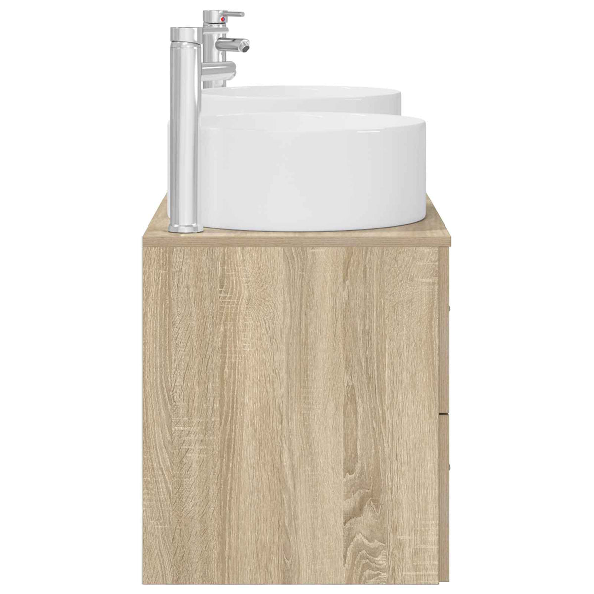 vidaXL Bathroom Furniture Set 3 pcs Sonoma Oak 129 x 44.5 x 80 cm 6