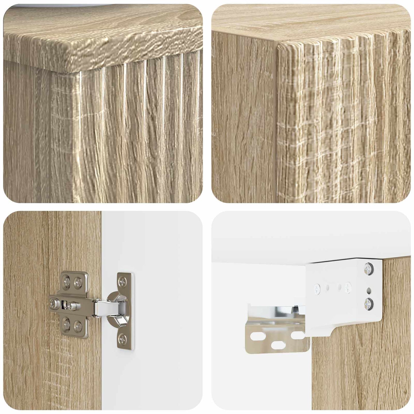 vidaXL Bathroom Furniture Set 2 pcs Sonoma Oak 33 x 34.5 x 100 cm 6