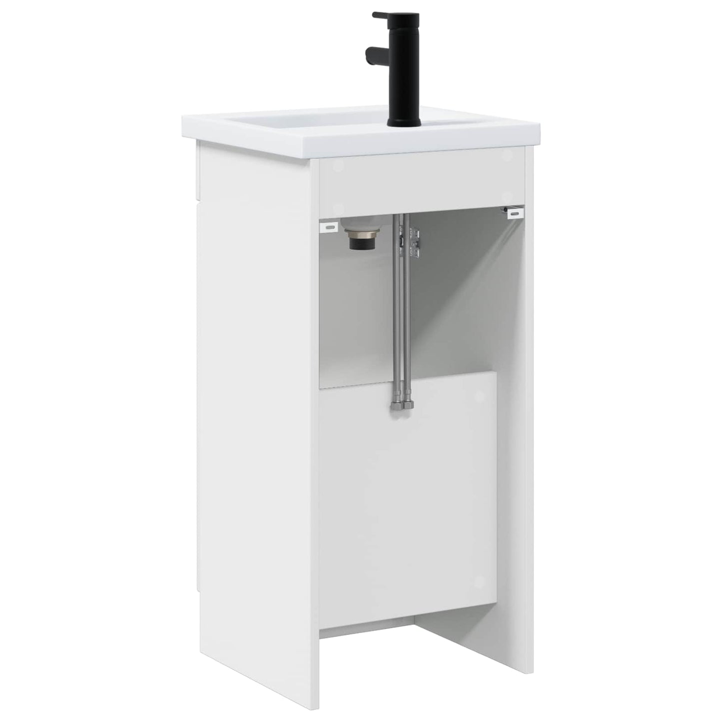 vidaXL Bathroom Vanity with Sink High Gloss White 42 x 40 x 84.5 cm 6