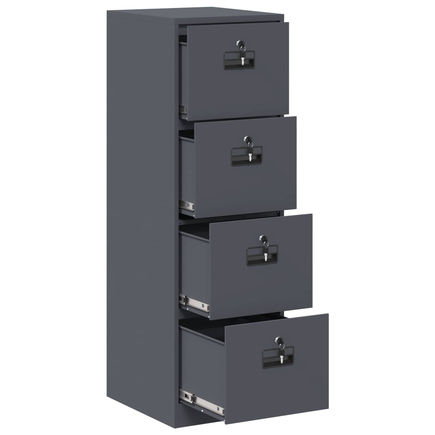 vidaXL File Cabinet Anthracite 44 x 50 x 139 cm Cold-Rolled Steel 6