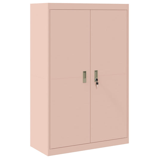 Storage Cabinet Steel Width 90 cm Pink 140 cm
