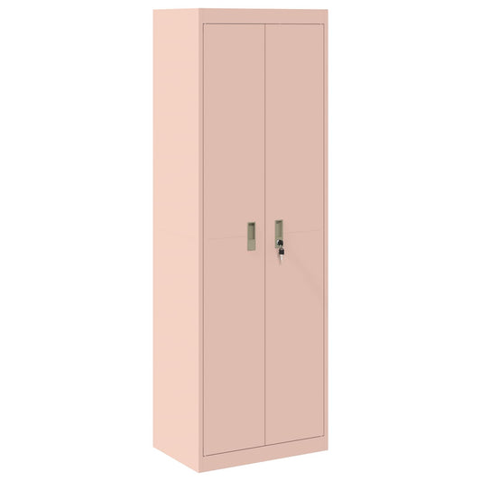 Storage Cabinet Steel Width 60 cm Pink 180 cm