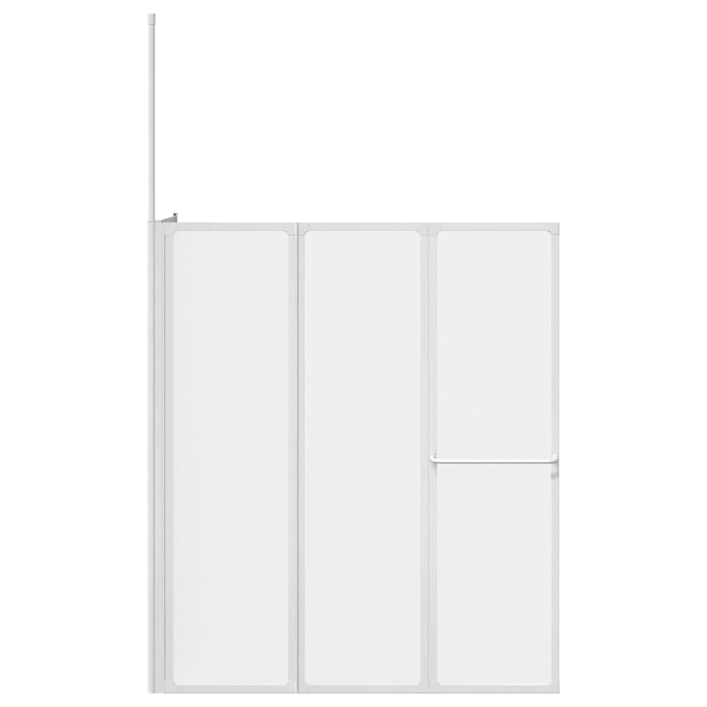 vidaXL Bath Screen Frosted 120 x 70 x 137 cm Aluminium 6