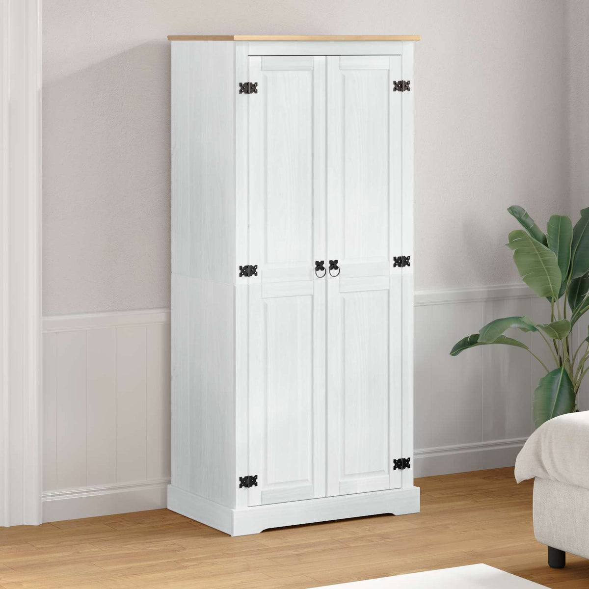 Wardrobes 76 x 50 x 170 cm Solid Pine Wood White