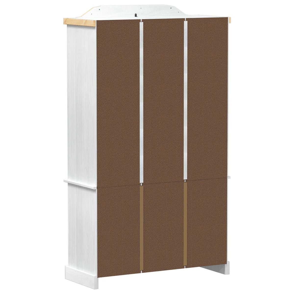vidaXL Display Cabinet White 103.5 x 42 x 180 cm Solid Pine Wood 6