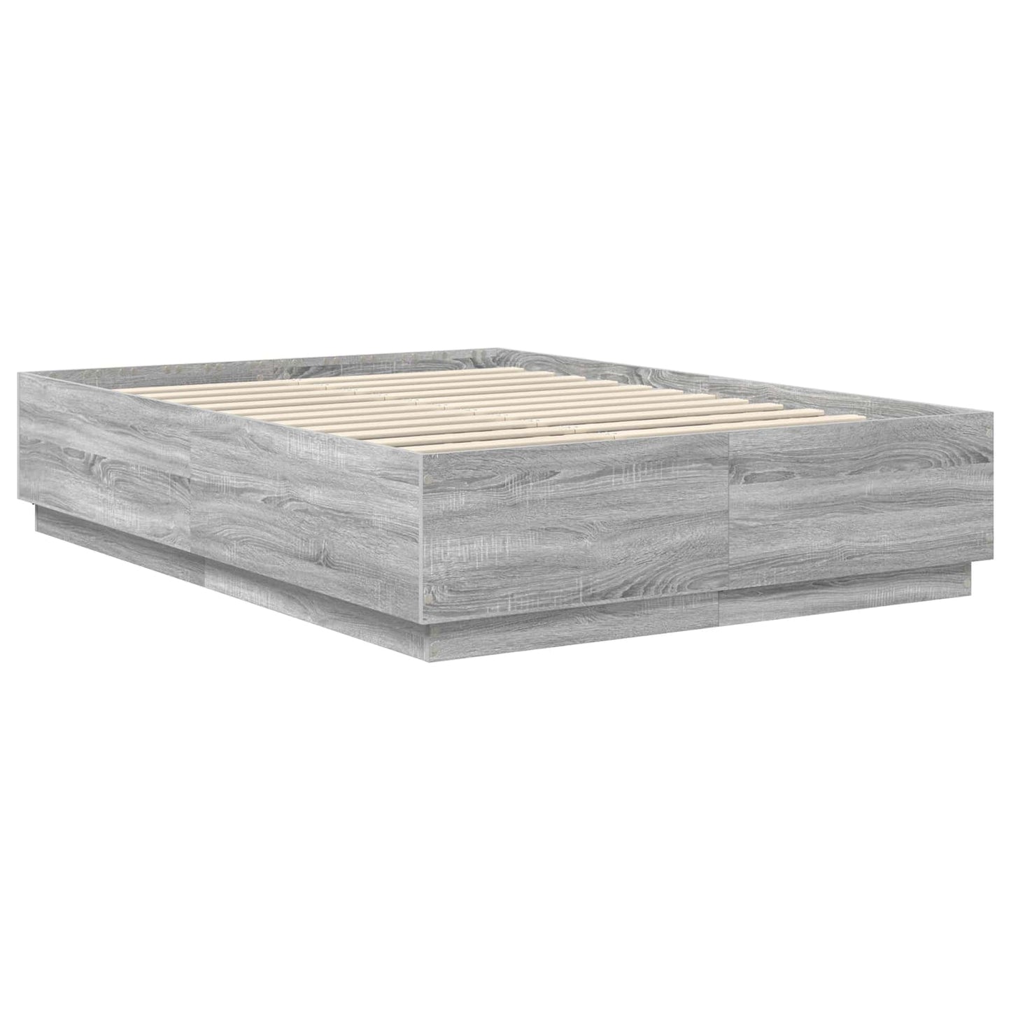 vidaXL Bed Frame Grey Sonoma 150 x 200 cm Engineered Wood 6