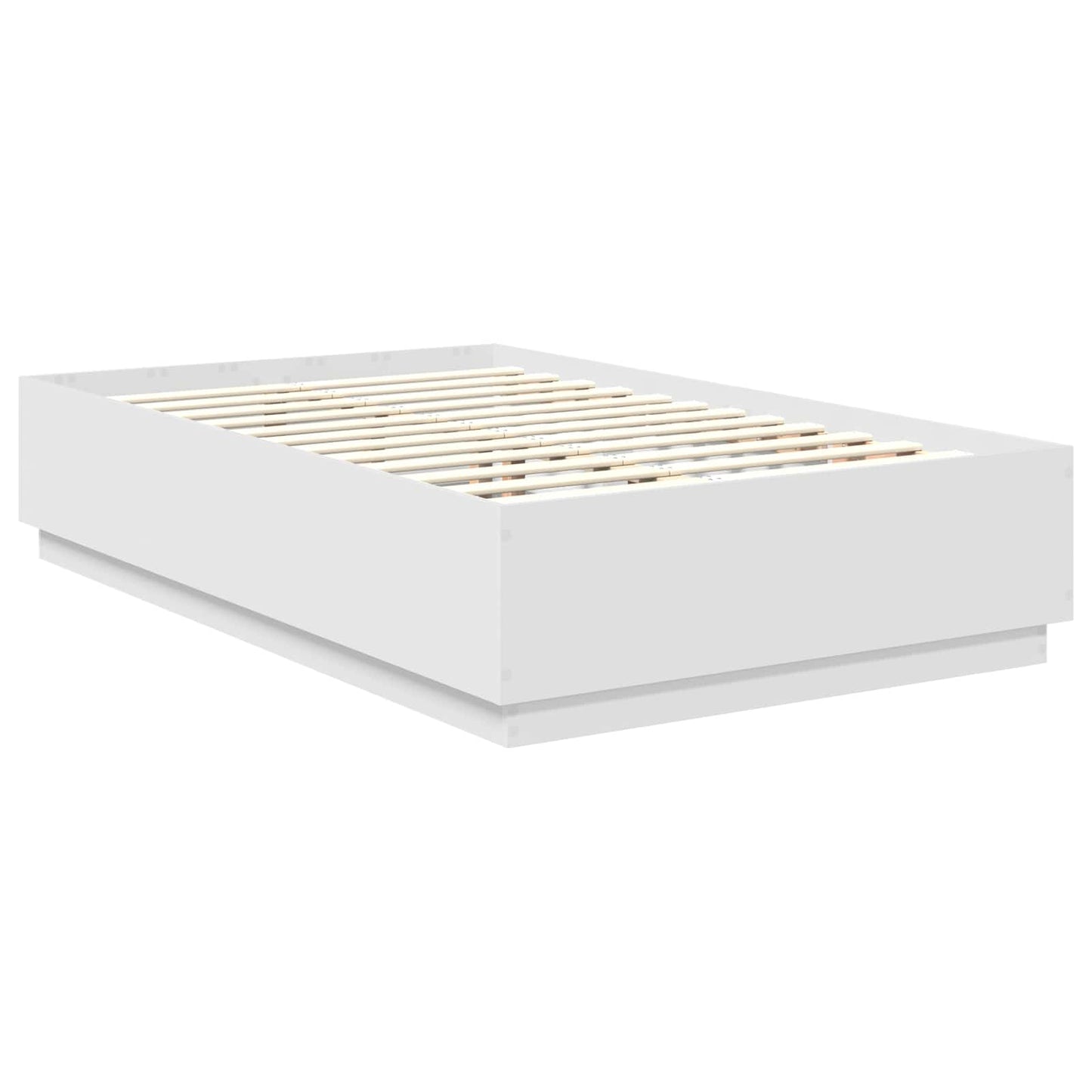 vidaXL Bed Frame with Headboard White 135 x 190 cm Engineered Wood 6