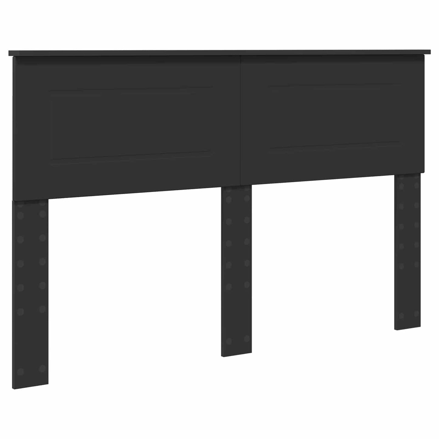 vidaXL Bed Frame with Headboard Black 140 x 200 cm Engineered Wood 6