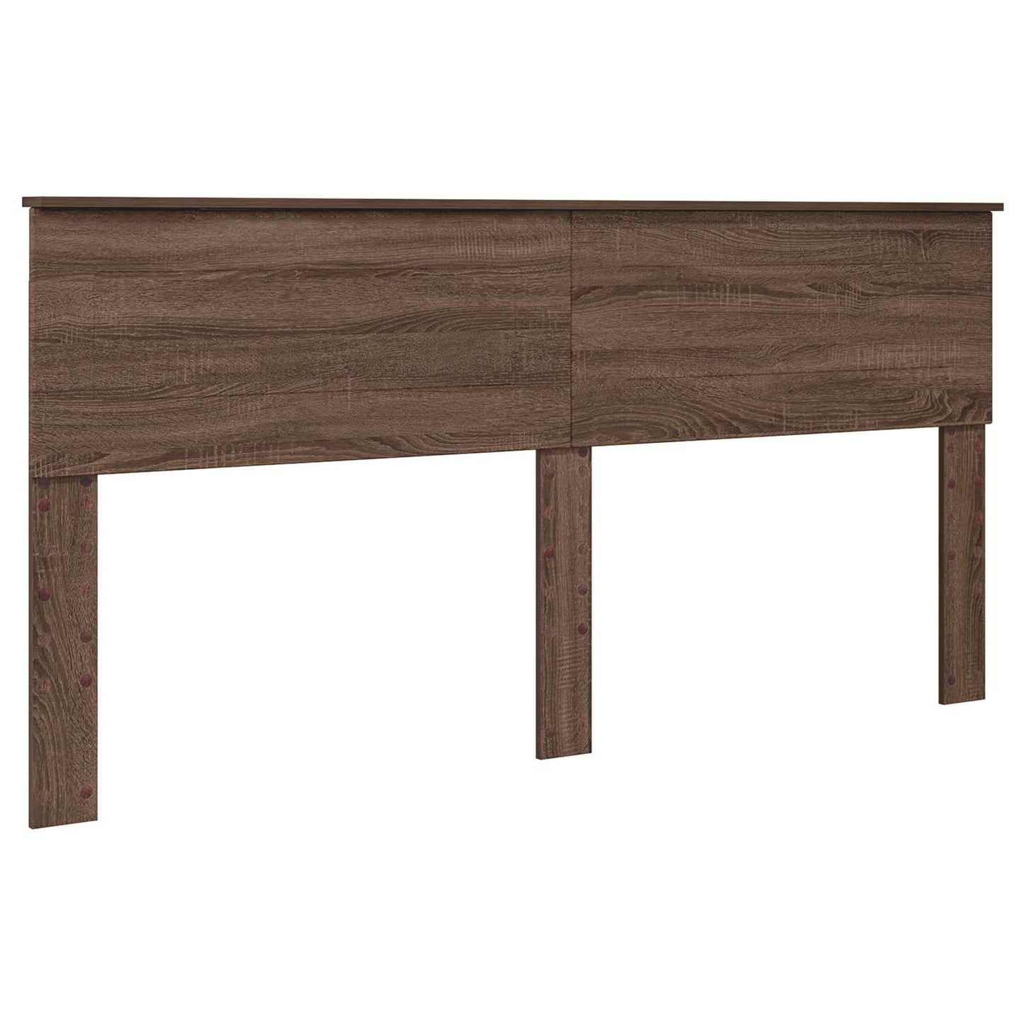 vidaXL Bed Frame with Headboard Brown Oak 200 x 200 cm Engineered Wood 6