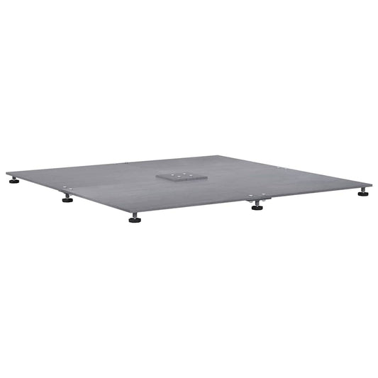 vidaXL Parasol Base 52 kg Dark grey wood look Steel Square Adjustable 2