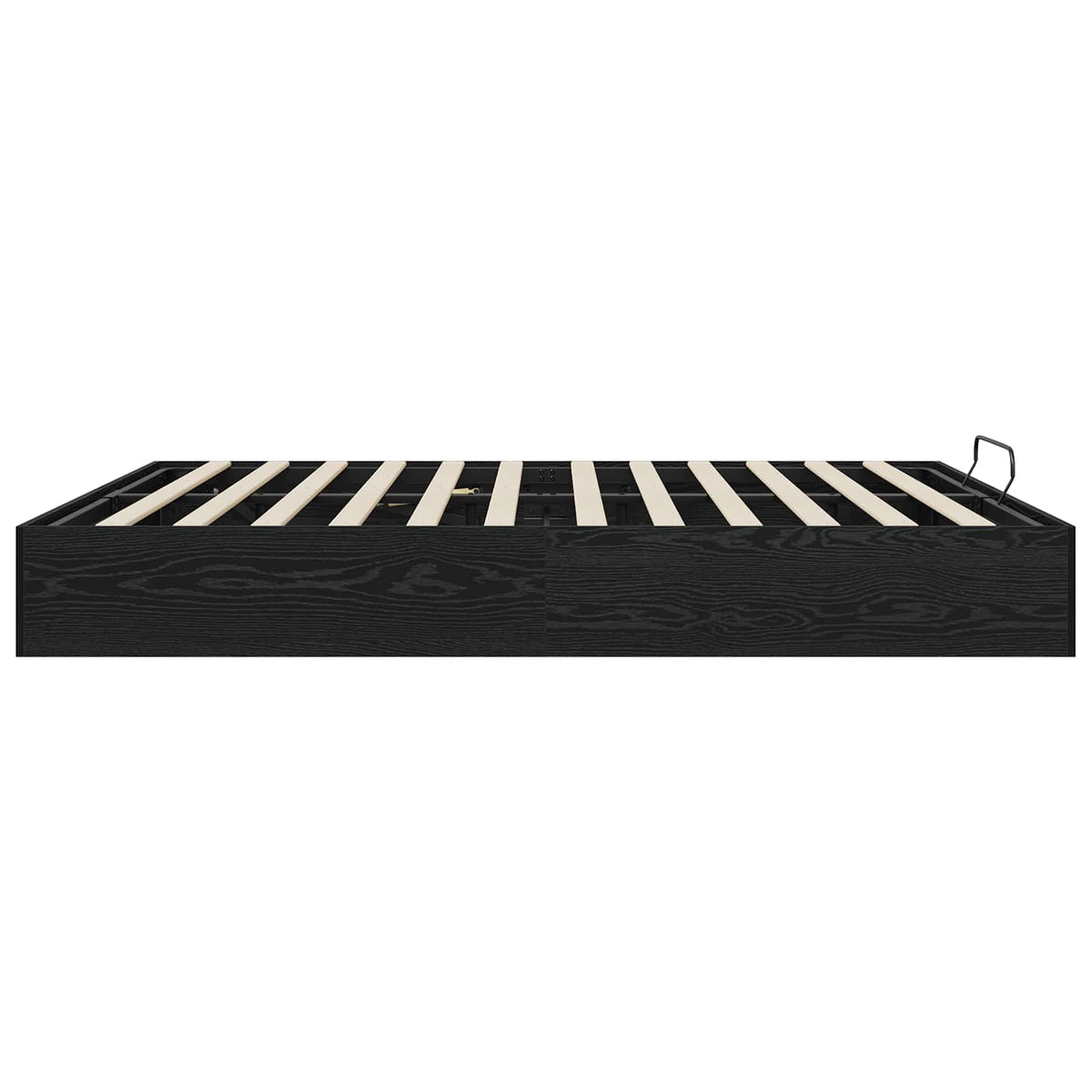 vidaXL Ottoman Bed Frame Black Oak 160 x 200 cm Engineered Wood 6