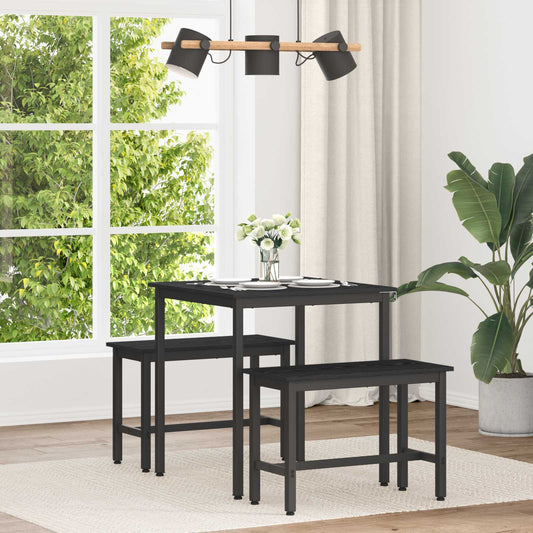 Dining Tables Engineered Wood Black Oak 70 cm 70 cm